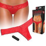 Hustlers Vibrating Lace Thong Red
