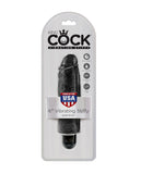 King Cock 6 in. Vibrating Stiffy Black
