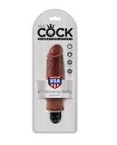 King Cock 6 in. Vibrating Stiffy Dark Brown