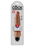 King Cock 8-inch Vibrating Stiffy Tan