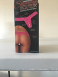 Hustler Clitoral Stimulating Thong with Beads Pink