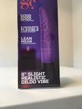 8 Inch Slight Realistic Dildo Vibe - Purple
