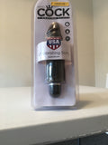King Cock 6 in. Vibrating Stiffy Dark Brown