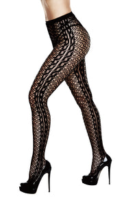 Braided Jacquard Pantyhose - QUEEN