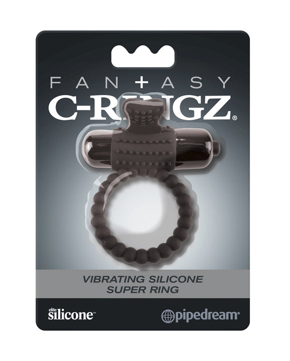 Fantasy C-Ringz Vibrating Silicone Super Ring Black