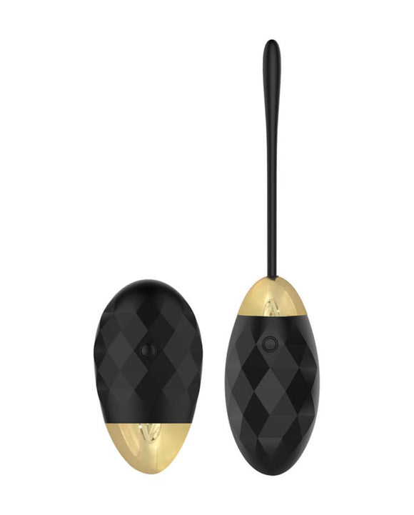 DIAMONDS THE MAJESTY RECHARGEABLE EGG WITH REMOTE - BLACK