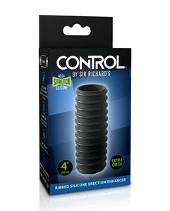 Control by Sir Richards Ribbed Silicone 4 in. Enhancer