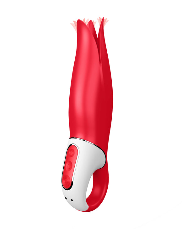 SATISFYER VIBES - POWER FLOWER - RED - 7.4 INCH