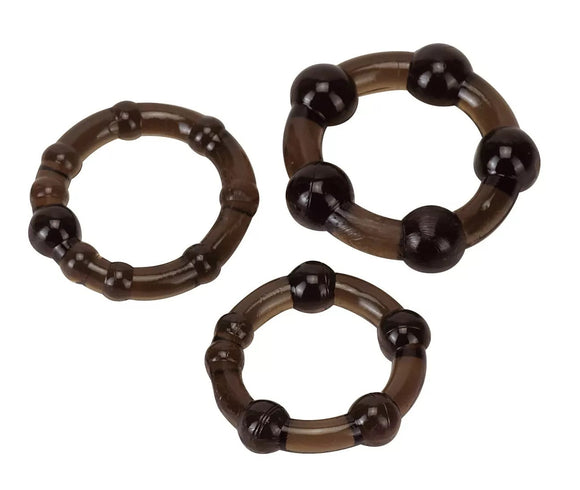 Ultra-Stretch Beaded Cock Ring Set