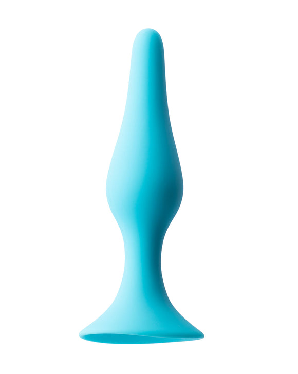 Share Satisfaction Med Silicone Butt Plug Blue