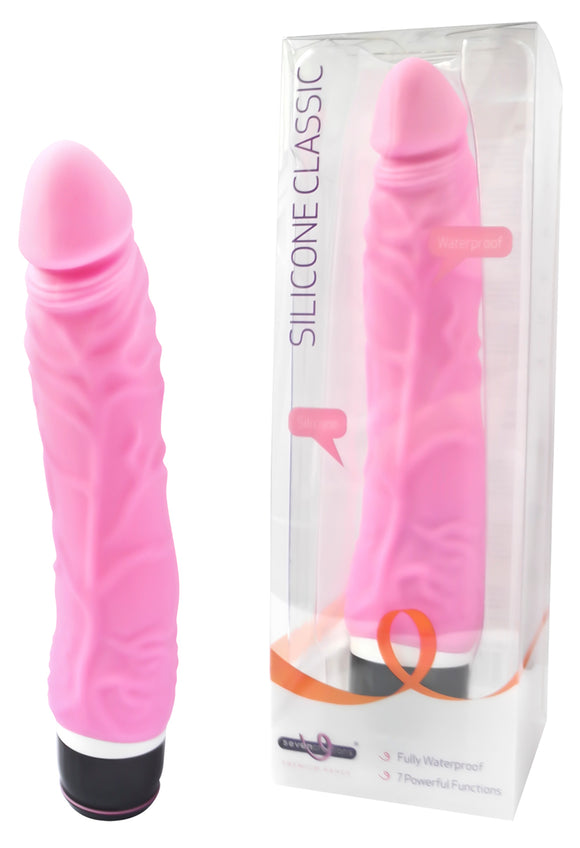 Silicone Classic Thin Veined 033 Seven Function Pink