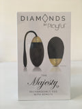 DIAMONDS THE MAJESTY RECHARGEABLE EGG WITH REMOTE - BLACK