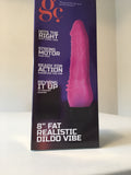 8 Inch Fat Realistic Dildo Vibe - Pink