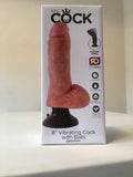 King Cock 8 Inch Vibrating Cock with Balls
